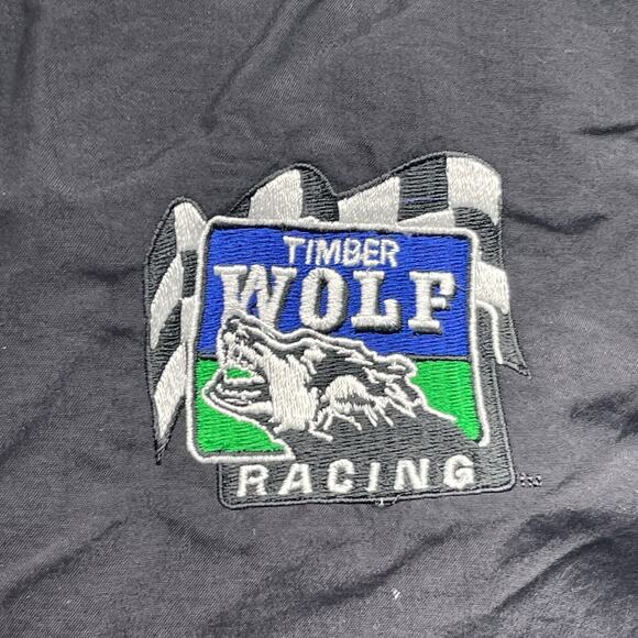Vintage 80s Swingster Zip Up Jacket Kevin Grubb 37 Sz M Timber Wolf Racing USA - Picture 9 of 11